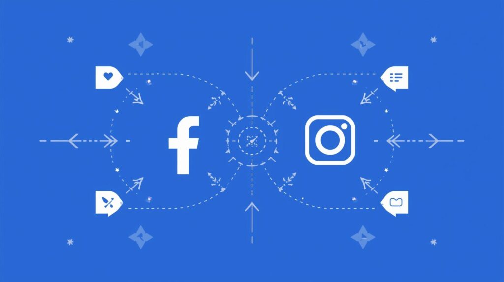Meta Ads ile Facebook ve Instagram reklamlarını temsil eden görsel