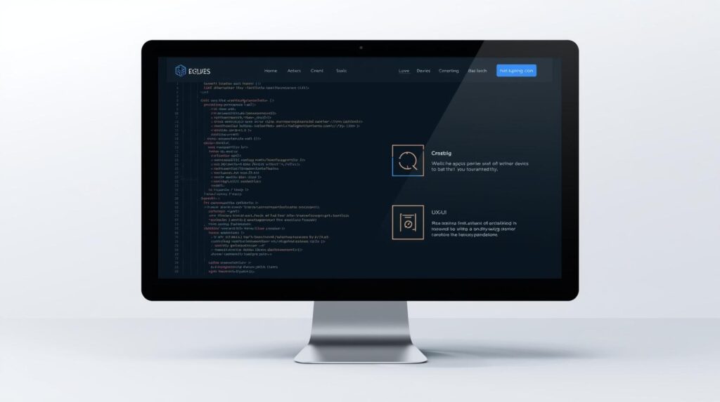 Web tasarım ve yazılım geliştirmeyi temsil eden görsel